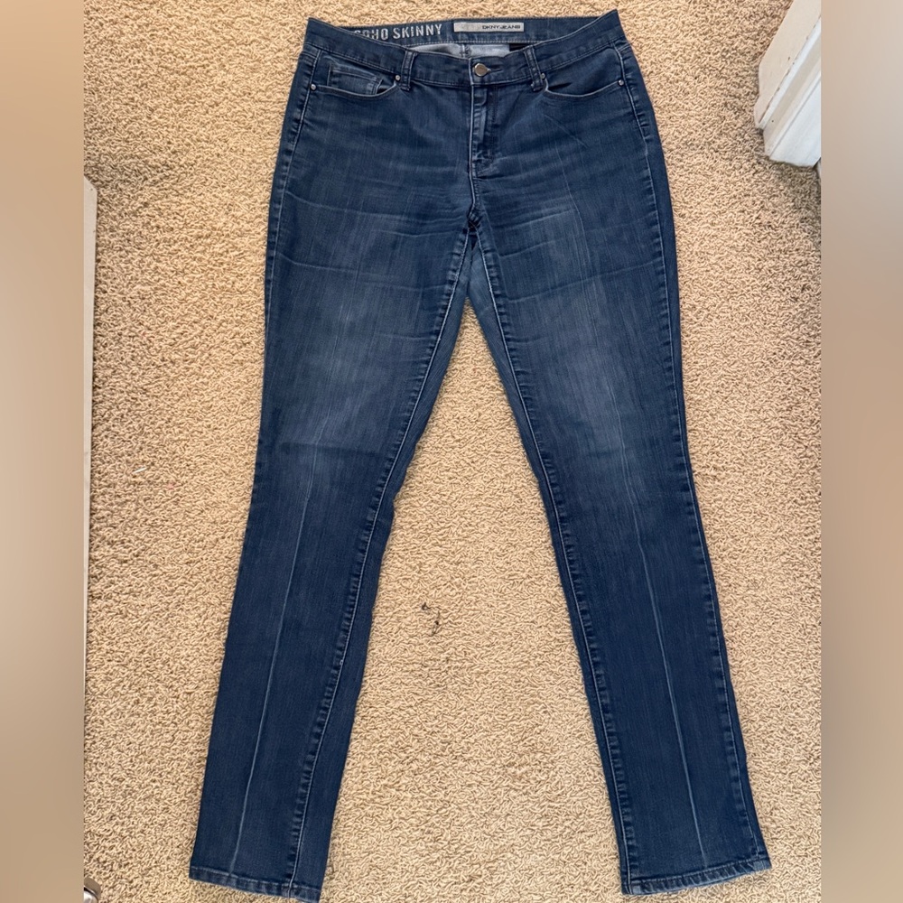 Women's DKNY SOHO SKINNY Blue Jeans Size 8